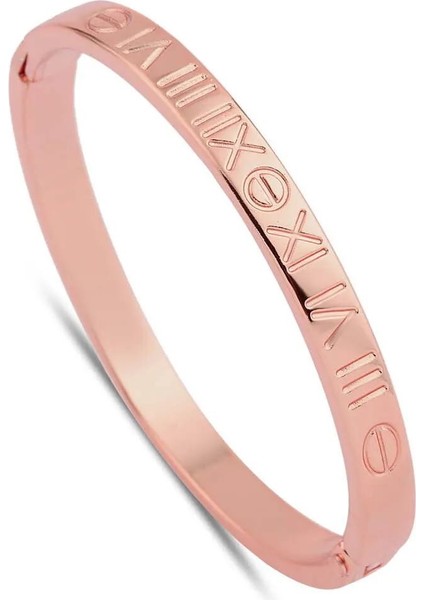 Kadın Rose Romen Rakamlı Cartier Model Kelepçe