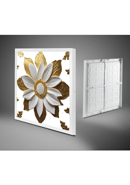 3D Papatya LED Avize, Salon Avize Modelleri, 60X60 Kare Estetik Görünüm, 60WATT Güçlü Işık Doğal LED fiyatları