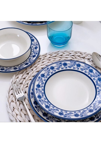 Yonca 24 Parça Yemek Takımı Koyu Mavi 4832