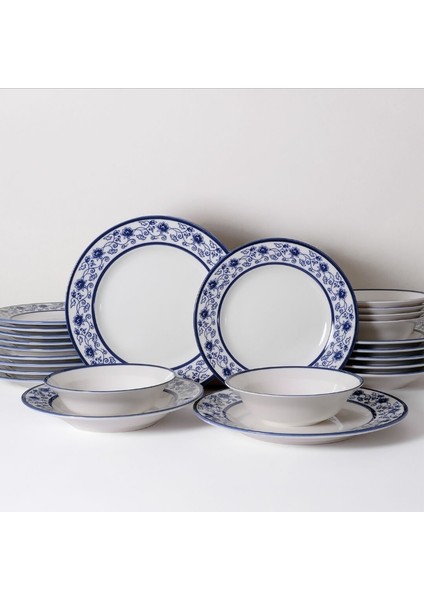 Yonca 24 Parça Yemek Takımı Koyu Mavi 4832 fırsatları