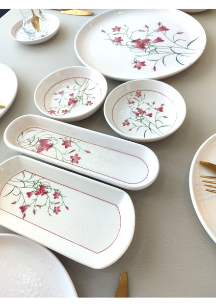 Fushia Çiğdem 6 Kişilik 21 Parça Kahvaltı Takımı