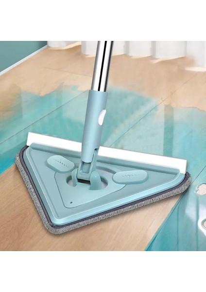 Elite Üçgen Mikrofiber Uçlu Cam ve Yer Temizliği Için Oynar Başlıklı Mop 1 Adet