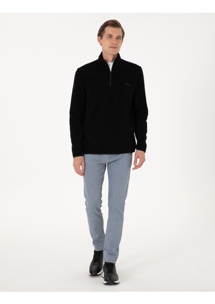 Erkek Siyah Regular Fit Sweatshirt 50314056-VR046 fırsatları