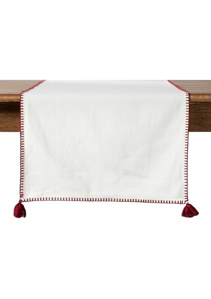 Concept Oradea Püsküllü Runner Bordo 45X145