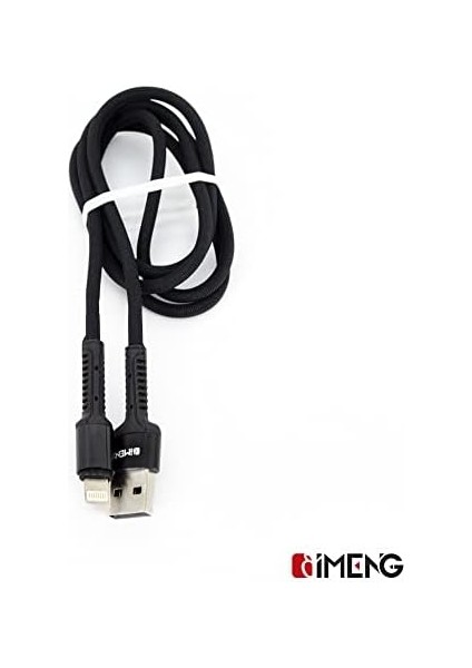 3A Usba To Lightning Pro Braided Data ve Hızlı Şarj Kablosu Siyah