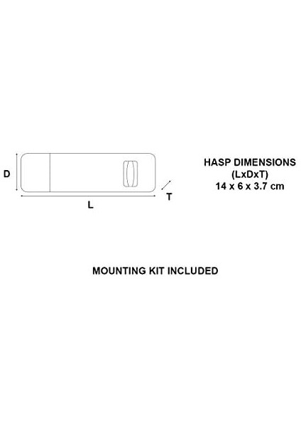 Lock 723EURD Dış Kapının Kilitlenmesi Için Güçlendirilmiş Kilit, 14 x 6 cm