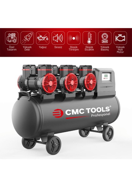 CMC-0914 100 Litre Sessiz Yağsız Hava Kompresörü 6 Hp