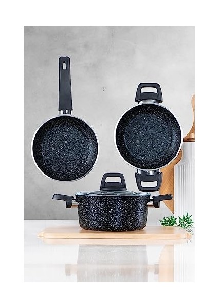 Easy Cook 4 Parça Granit Tencere Seti