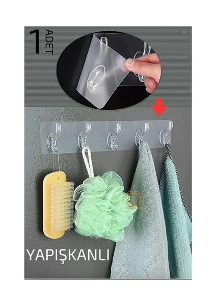 Xenoty 5 Pinli Yapışkanlı 90D Tüm Alanlarda Askı