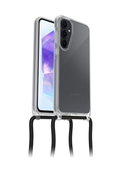 React Necklace Kılıf, Samsung Galaxy A55 5g Için, Ultra Ince, Koruyucu Kılıf, Ayarlanabilir ve Çıkarılabilir Cep Telefonu Zincirli, Askeri Standartlara Göre Test Edilmiştir, Şeffaf