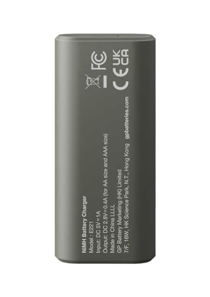 E221 USB Şarj Cihazı (Pilsiz Model) 2 Kanallı Hem Aa Hemde Aaa Şarjlı Piller Için