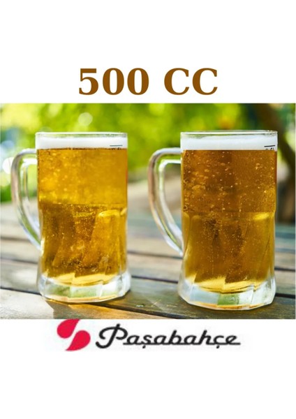 2 Adet 500 Cc. Arjantin Kulplu Cam Pub Bira Bardağı