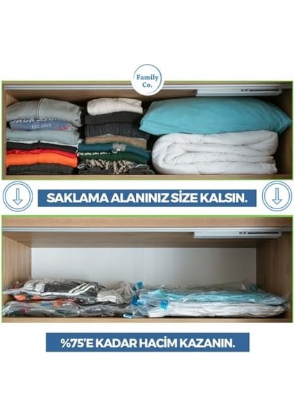 Co. Vakumlu Hurç Poşet Setleri 5 Parça 50X70-2, 60X80-2, 80X100-1