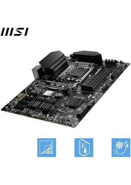 Pro Z790-S Wıfı Soket 1700 Ddr5 6600MHZ(OC) Pcı-E Gen5 M.2 Usb3.2 Dp HDMI 1x2.5g Lan Wı-Fı 6e Atx Anakart