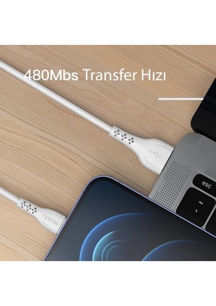 2A USB To Type-C Hızlı Şarj Kablosu, 1 Metre