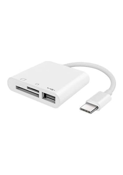 Type-C To Kart Okuyucu + USB (Usb C To USB Kart Okuyucu)