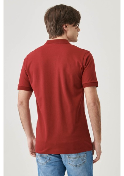 Regular Fit Bordo Erkek Polo Yaka T-Shirt MW211837800 fırsatları