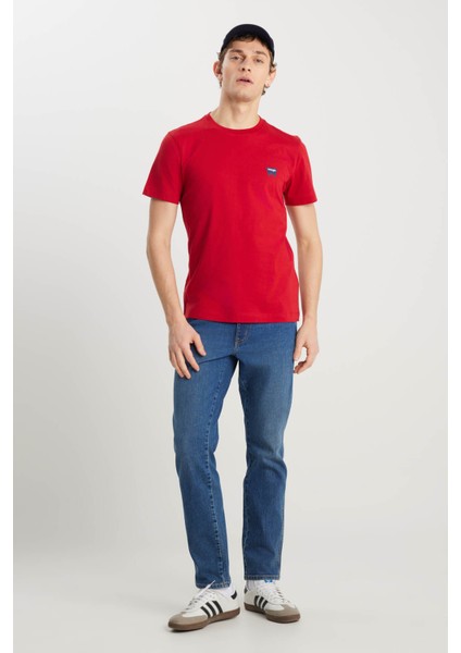 Regular Fit Small Logo Kırmızı Erkek T-Shirt MW70MD33UU fiyatları