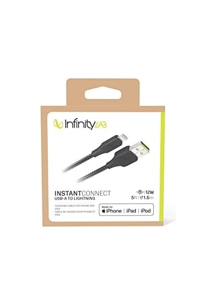 By Harman - Instantconnect Kablo Usb-A Lightning,siyah,1.5m