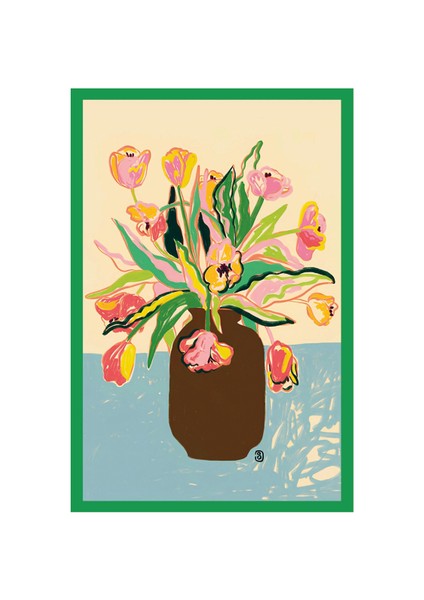 Çiçek Temalı Kartpostal ve Hediye Not Kartı – 10x15 cm