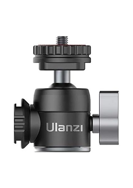 U-60 Vlog Top Kafa Ball Head Tripod Kafa, Siyah