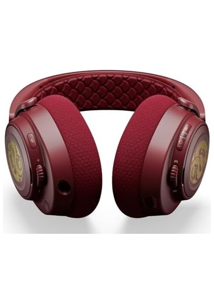 Arctis Nova 7 Kablosuz - Çoklu Platform - Oyun Kulaklığı - Dragon Edition - 2 Set Hoparlör Kapağı - Çift Kablosuz 2,4 Ghz/bluetooth - 38 Saat Pil - Pc, Ps, Mobile, Anahtar