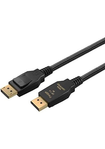 V1.4 Vesa Displayport Sertifikalı 32.40 Gbps Bandwith Hbr3 8k 60Hz, 4K 144Hz, 4K 120Hz, 4K 60Hz, 2k 240Hz, 2k 165Hz, 1080P 240Hz Destekli Hdr, Freesync, G-Sync Displayport Kablo