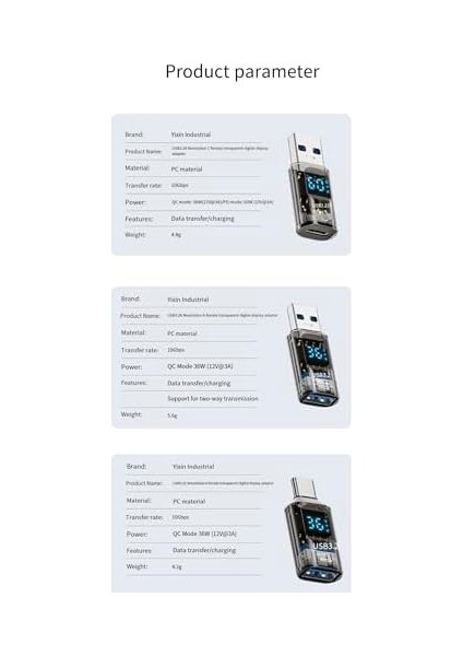 Revolution USB 3.2 To Type C Dönüştürücü 60W Hızlı Şarj 10GBPS Veri Transferi Dijital Ekran Otggf