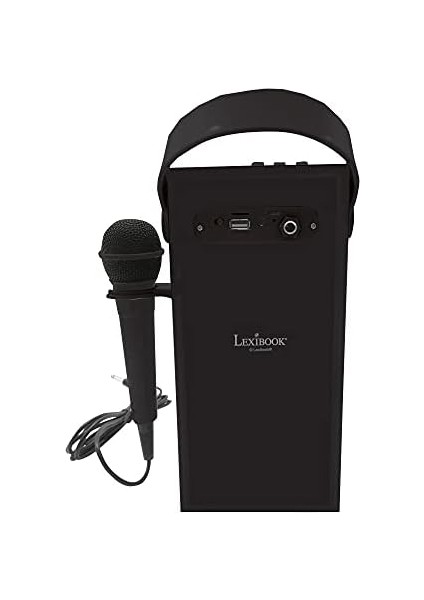 Ipparty Hoparlör - Taşınabilir Bluetooth Mikrofon Hoparlörü, Karaoke, Işık Efektleri, Kablosuz, Usb, Sd Kart, Şarj Edilebilir Pil, Siyah, BTP180BKZ, Tek Boyut