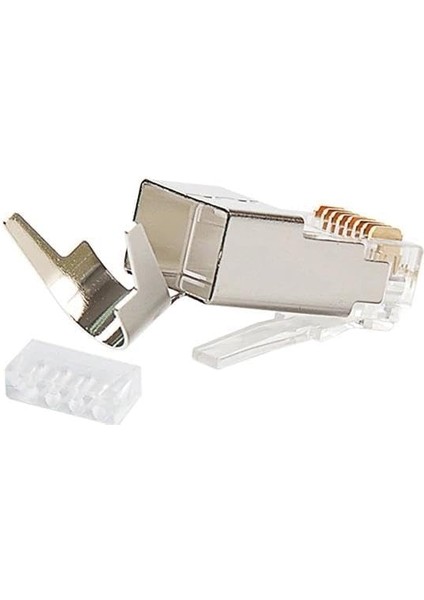 Tkz 2942 Cat7 RJ45 Metal Ethernet Konnektörü Jack Cat7 U/ftp & S/ftp ve CAT6A S/ftp & U/ftp Tipi Uyumludur (5)