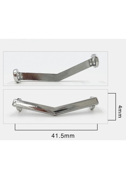 Junisteps V Şekilli Metal Ayakkabı Bağcığı Aksesuarı - Gümüş