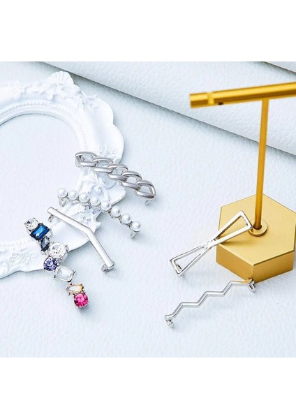 Junisteps V Şekilli Metal Ayakkabı Bağcığı Aksesuarı - Gümüş