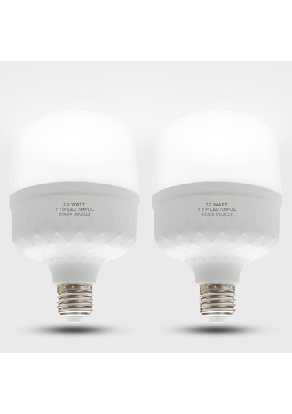 LED Torch Ampul 20 Watt | 30 Watt | 40 Watt | 50 Watt E27 Duy (20 Watt, Adet, 2)