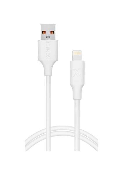 USB To Lightning Uyumlu iPhone Modelleri Için Hızlı Şarj ve Data Kablosu 100 cm (Beyaz)