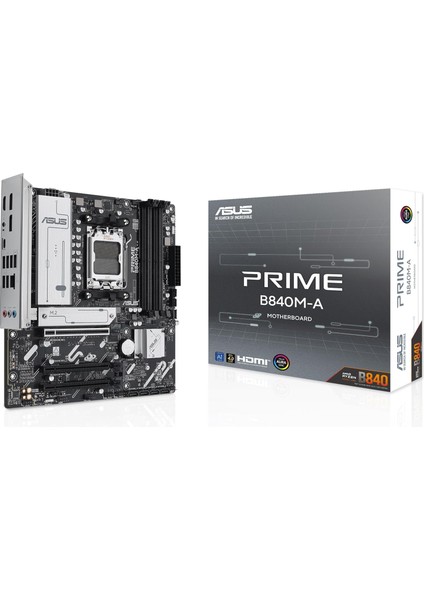Prıme B840M-A-CSM Amd B840 Am5 Ddr5 7600 2xdp HDMI 3x M2 Usb3.2 Wifi 6e + Bt Aura Rgb 2.5gbit Lan Matx Asus 5x Protectıon Iıı, Uzaktan Yönetim Yazılımı