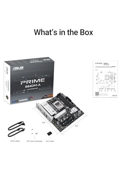 Prıme B840M-A-CSM Amd B840 Am5 Ddr5 7600 2xdp HDMI 3x M2 Usb3.2 Wifi 6e + Bt Aura Rgb 2.5gbit Lan Matx Asus 5x Protectıon Iıı, Uzaktan Yönetim Yazılımı