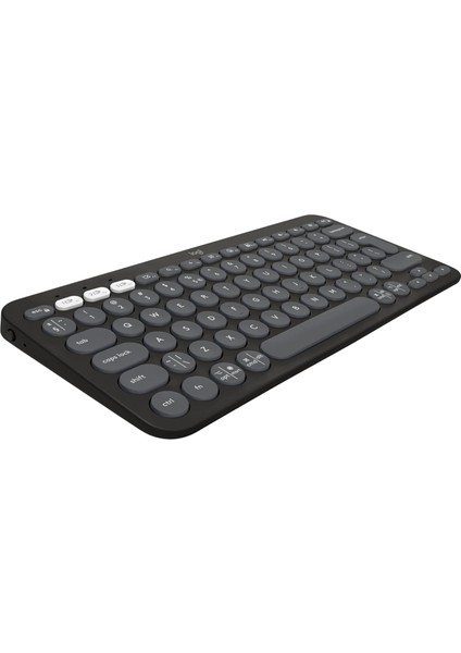 Pebble Keys 2 K380S Kablosuz Klavye, Çoklu Cihaz Özellikli, Kişiselleştirilebilir Kısa Yollar, Bluetooth, Taşınabilir, Windows, Macos, Ipados, Android, Chrome Os, Easy-Switch, Türkçe Q, Siyah