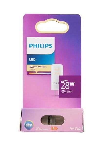 LED 28W G4 Duylu Sarı Işık 12V Dim Edilmez Ampul