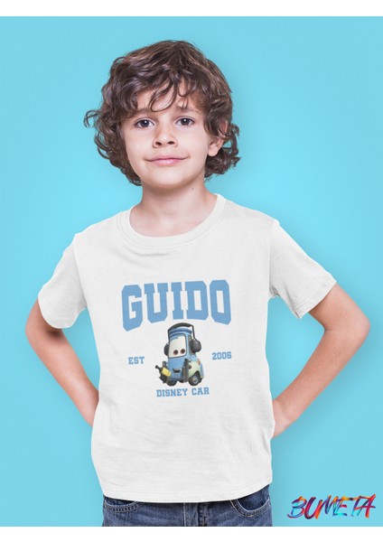 Guido Arabalar Cars Şimşek Mcqeen Çocuk Tişört T-Shirt