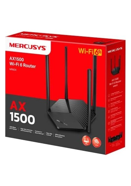 MR60X, AX1500 Mbps, Gigabit Portları, Fiber Destekli, Akıllı Bağlantı, Wpa3, Mobil Uygulama ile Kolay Kurulum, Vpn Destekli, Mu-Mımo ve Beamforming Özellikli, Dual-Band Wi-Fi 6 Router
