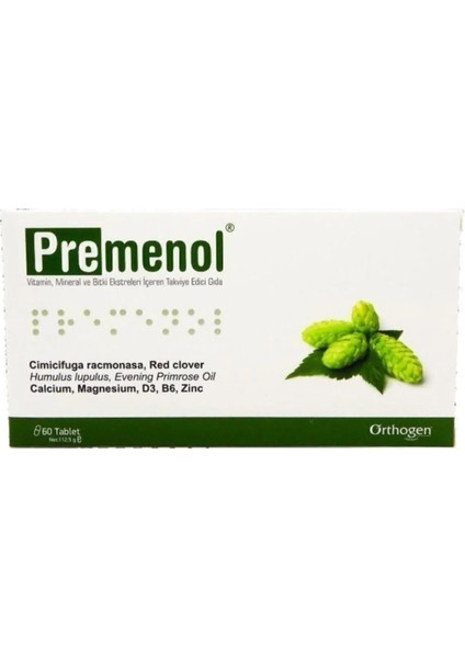 Premenol Multivitamin ve Mineral Takviye-Menepoz Semptomlarını Hafifletici
