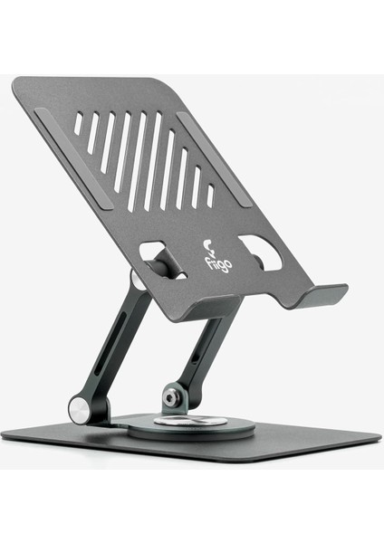 360 Derece Dönebilen Tablet ve Telefon Standı Metal Grey