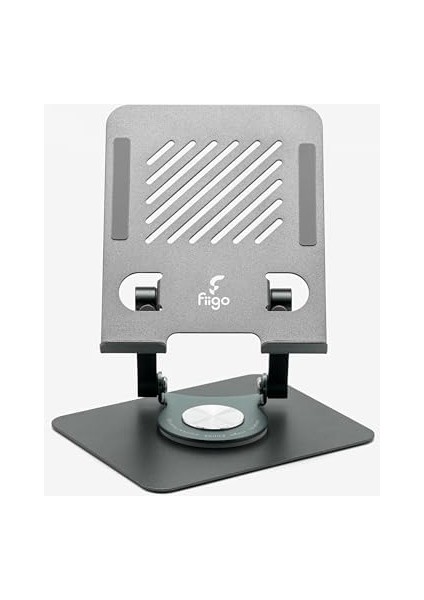 360 Derece Dönebilen Tablet ve Telefon Standı Metal Grey