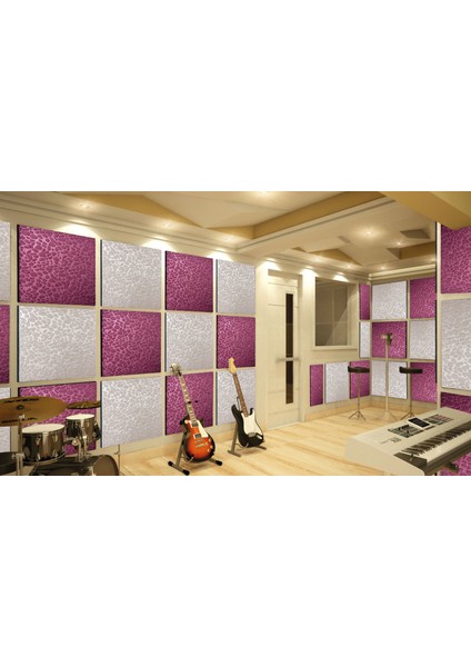 Beyaz Boyanabilir Embos Keçe Ses ve Isı Yalıtım Paneli 40X40 cm 30 Adet-5m²