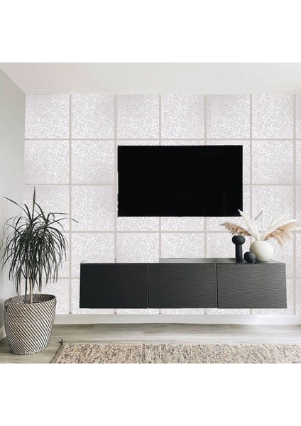 Beyaz Boyanabilir Embos Keçe Ses ve Isı Yalıtım Paneli 40X40 cm 30 Adet-5m²