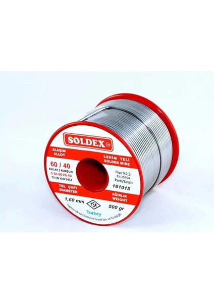 60-40 Lehim Teli 500 gr 1.2 mm - Sn:60 / Pb:40