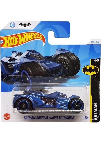 Wheels - Arkham Knight Batmobile - Batman 4/5 - HTD85 - Short Card - Dc - Koyu Mavi Metalik - Mattel 2024 - 1:64