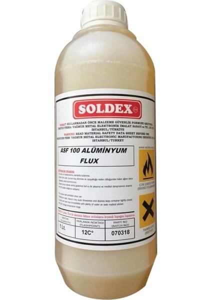 ASF-100 Alüminyum Flux Lehim Suyu - 250 ml
