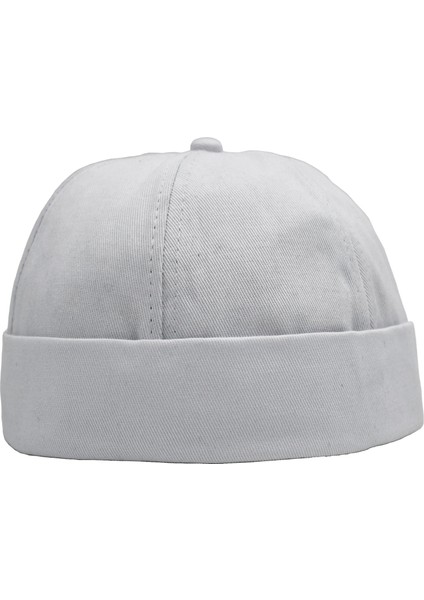 Hiphop Erkek Takke Şapka Docker %100 Pamuk Beyaz