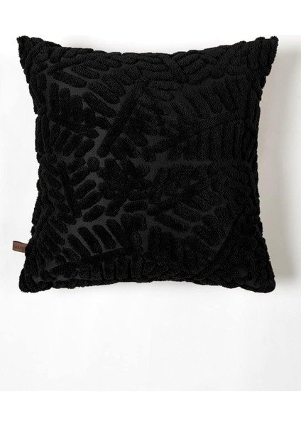 Jakarlı Kırlent 43X43 cm Forest Siyah